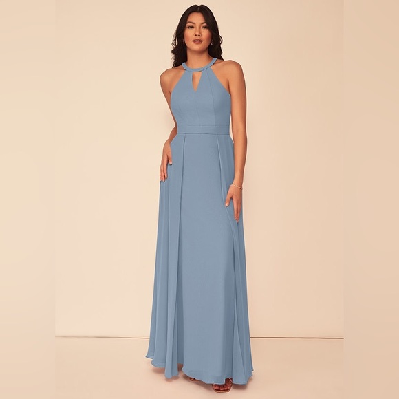 Azazie Melody dress in dusty blue - Picture 1 of 4
